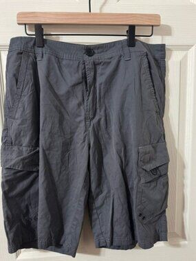 Machine Charcoal Cargo Shorts for Men Size 34